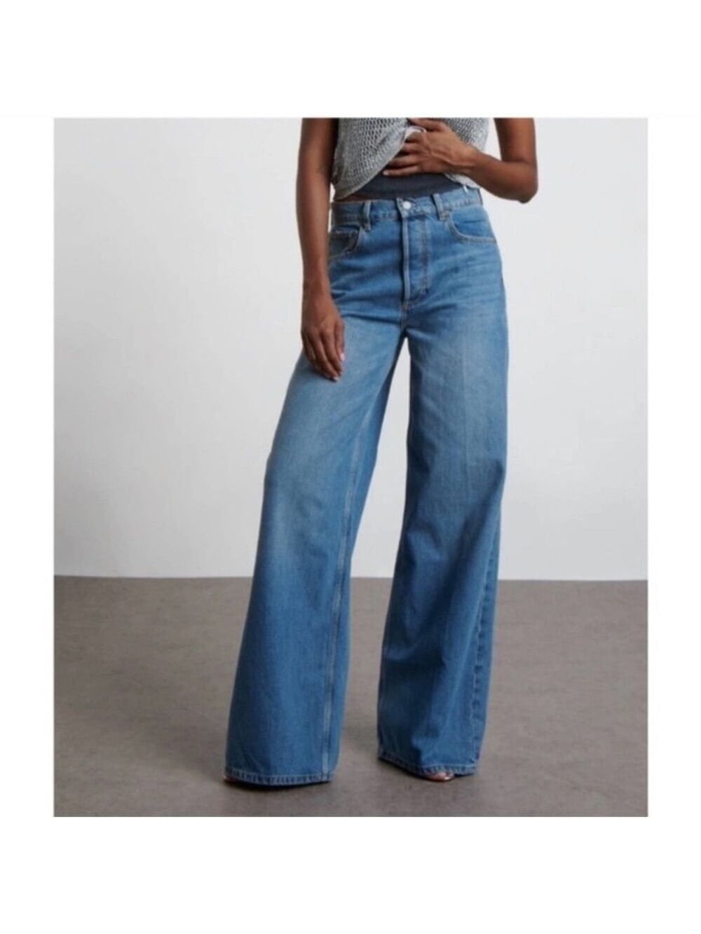 Boyish The Jovi Jeans Rio Bravo High Rise Wide Leg Rigid Denim Sz 28 NWT